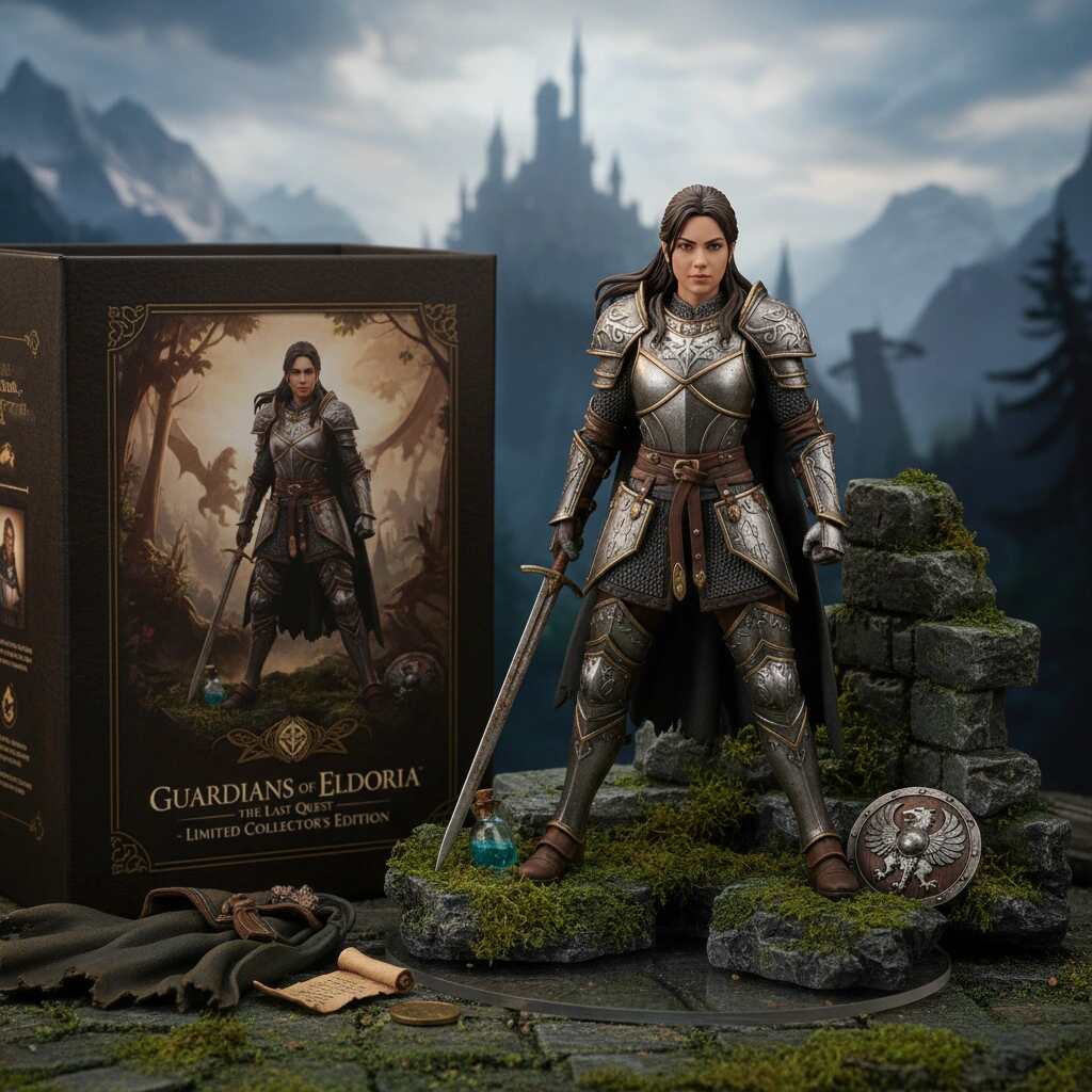 Cosplay figurine of a mage sipping coffee at sunrise.