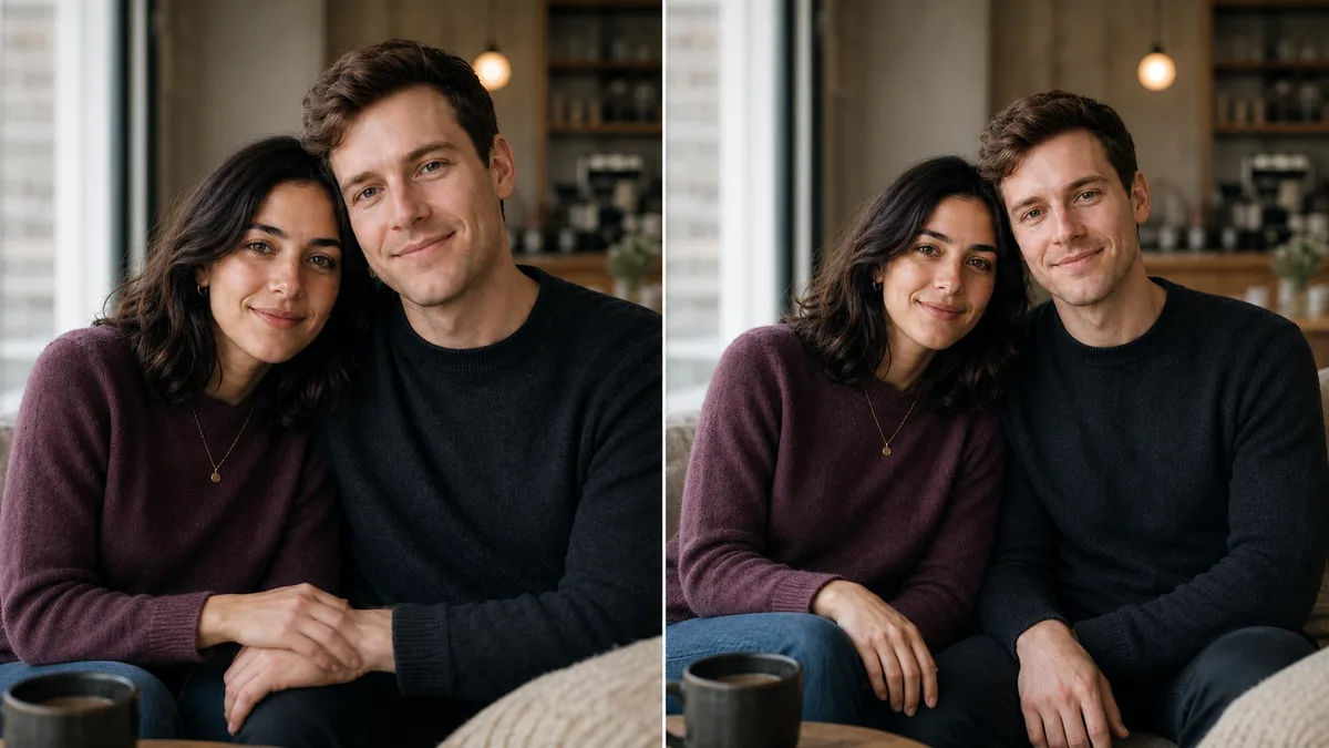 Relaxed home couple style