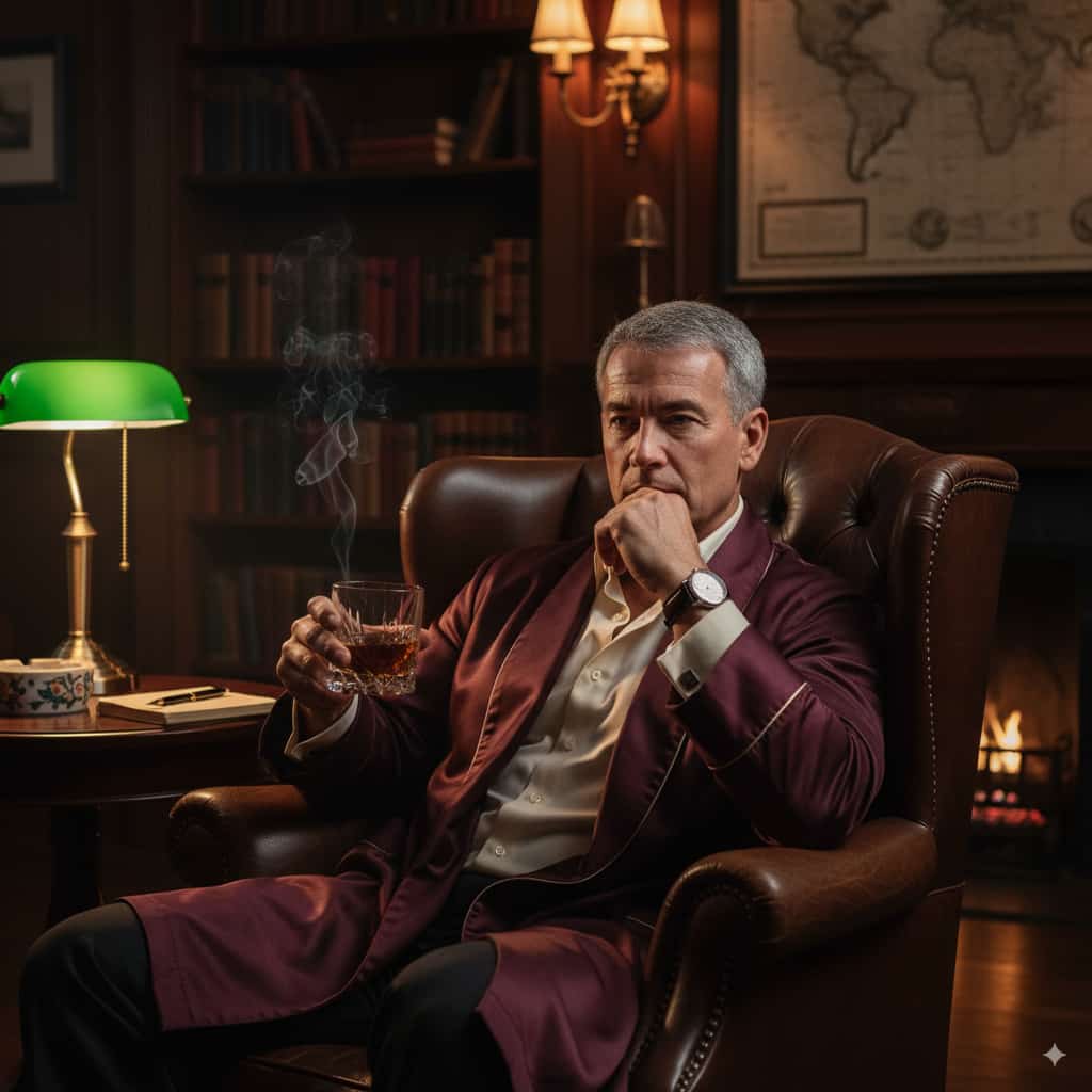 Richard D. enjoying a Whiskey.