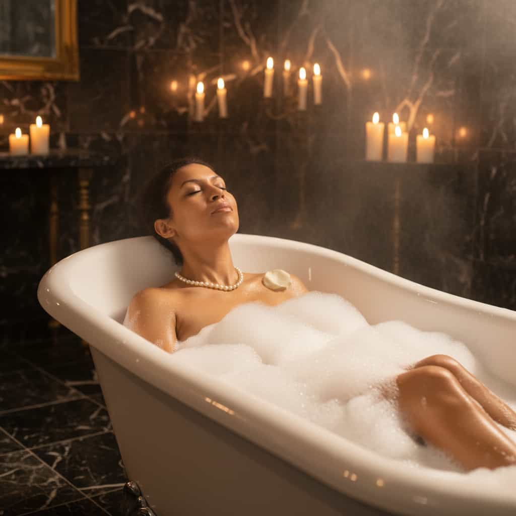 Simone M. smart-casual near window.