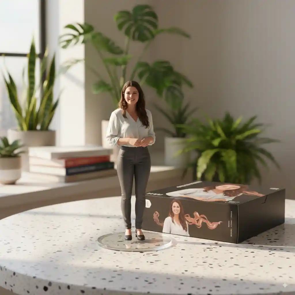 Editorial spread figurine