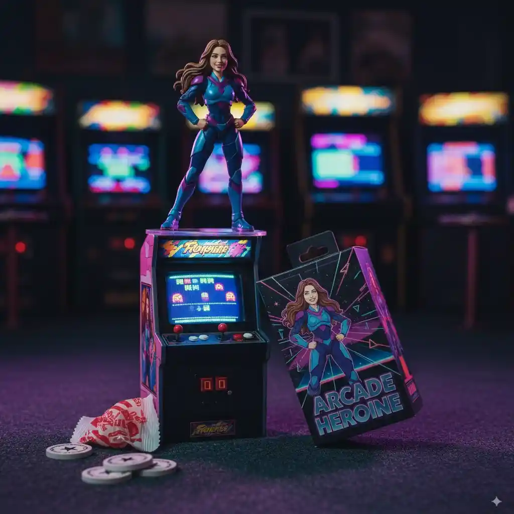 Retro arcade figurine
