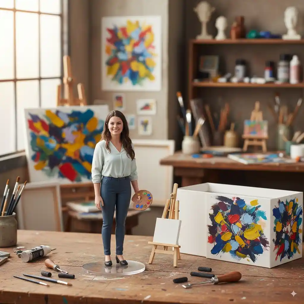 Artist studio figurine