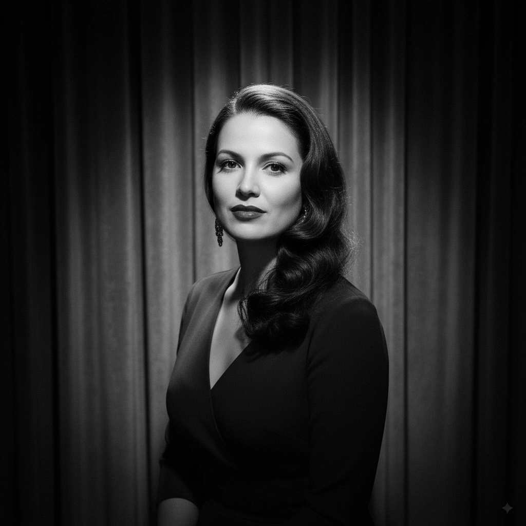 Glamour variation with monochrome spotlight.