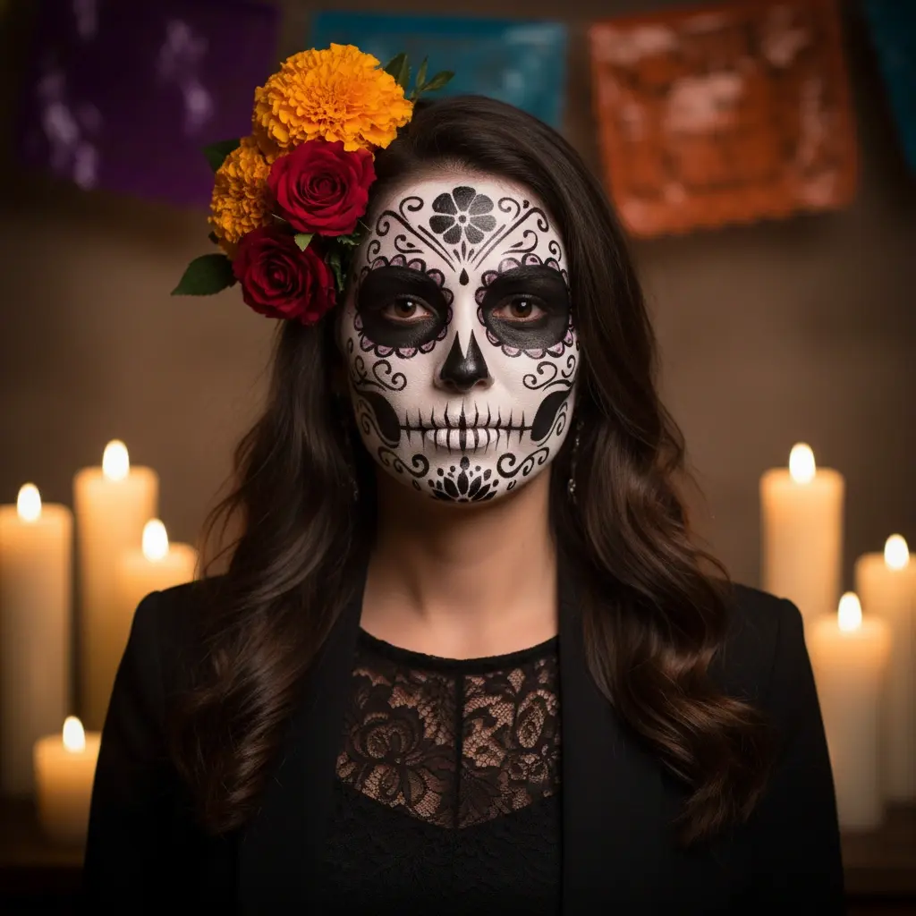 AI vampire photo Halloween costume for women