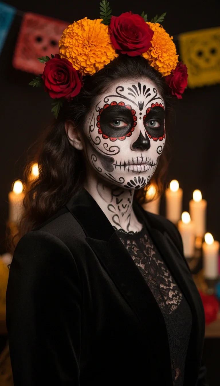 AI witch costume photo for Halloween party invitations